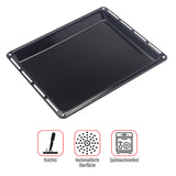 UNIQDEALZ 445x375x 30 und 40mm mit 2 Backbleche 2 Tiefe emailliert passend für Bauknecht Whirlpool Ignis IKEA
