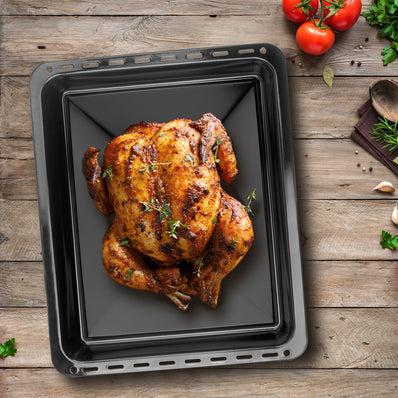 UNIQDEALZ 455x370x46 mm Extra Tiefes Backblech Fettpfanne emailliert passend für BSH-Gruppe 662999 – 00662999, 434038 kompatibel Bosch Siemens Neff Constructa Balay NEFF Gorenje